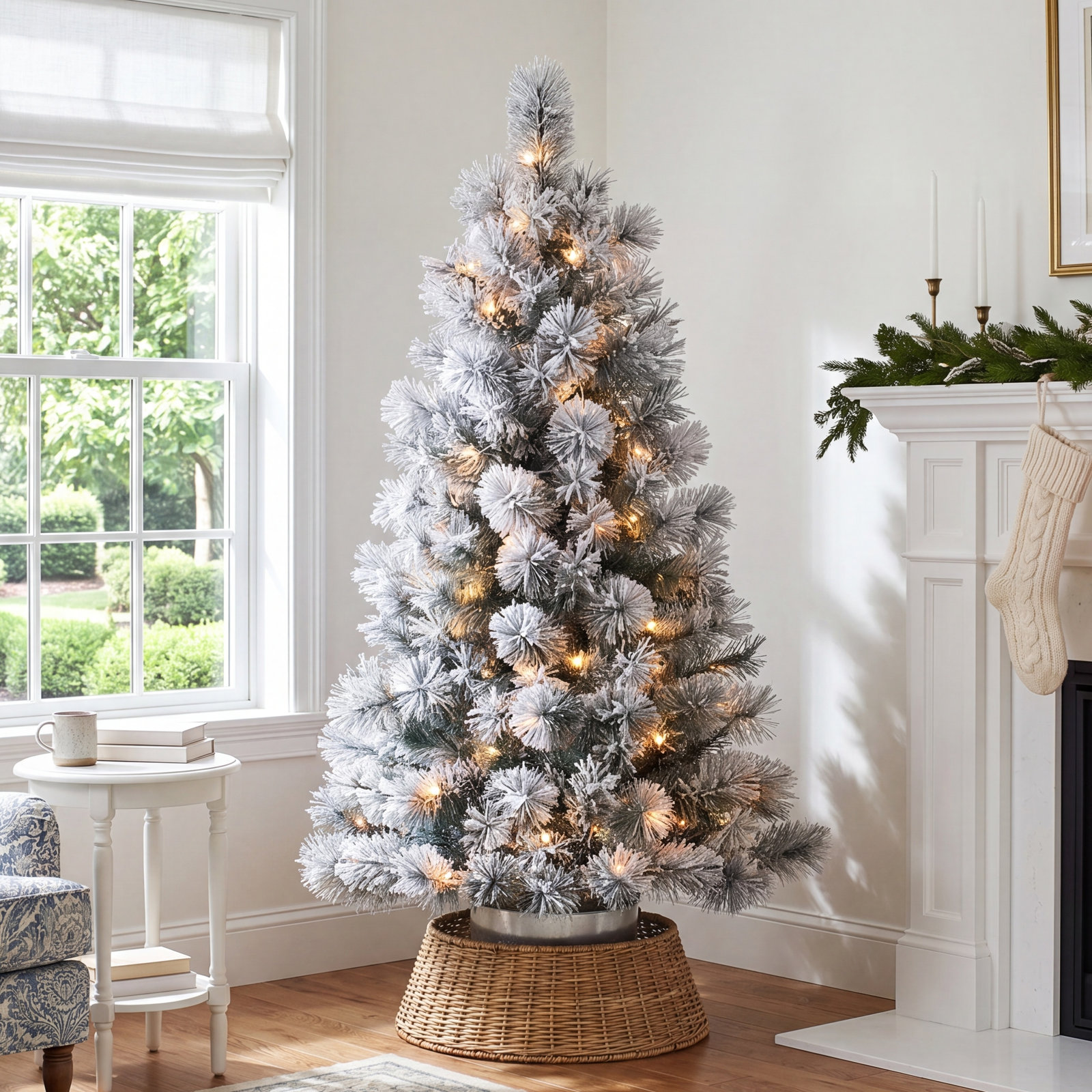 54' Lighted Artificial Pine Christmas Tree