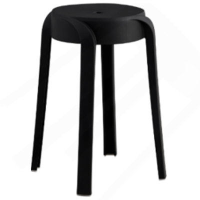 Paquet de 6 tabourets de classe empilables Tabourets en plastique Tabourets gigognes Tabourets ronds de jardin