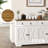 Sideboard Buffet Cabinet with Storage, 48" Kitchen Storage Cabinet with 2 Drawers and 4 Barn Doors, Farmhouse Coffee Bar Cabinet with Adjustable Shelves,wood-2090847020