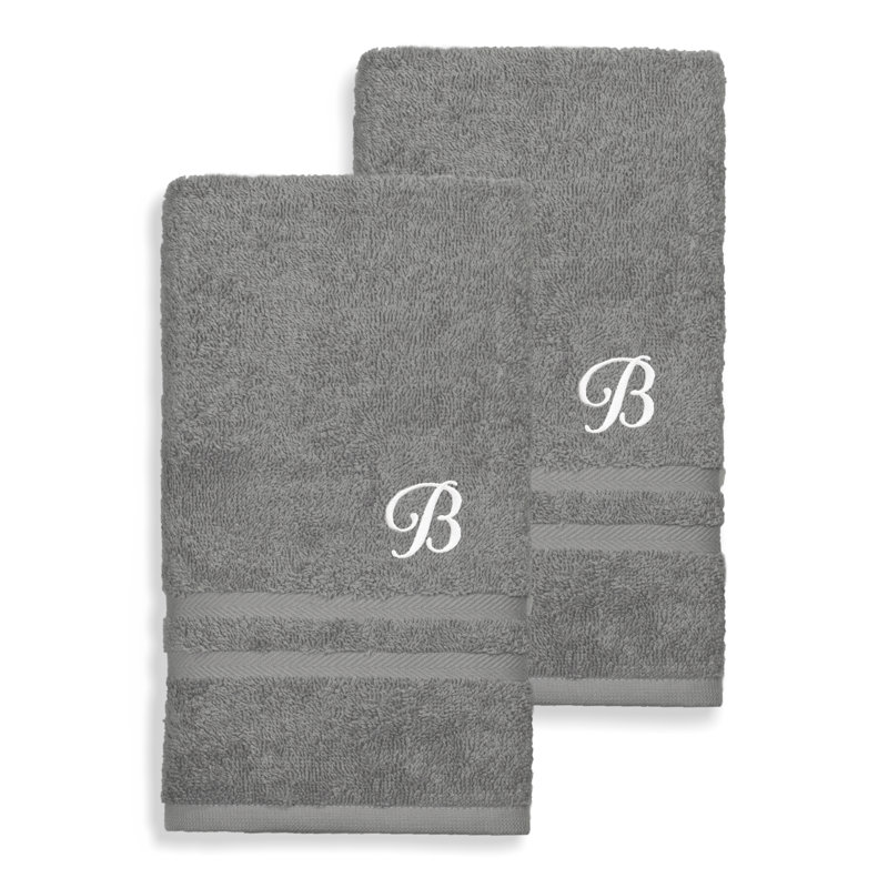 Débarbouillette 100% coton Denzi, B, Gris foncé