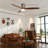 Ryme 52 In. Nickel Walnut Flush Mount Standard Ceiling Fan With Integrated LED With Remote Included DC Motor Reversible-1412096930-1412096943