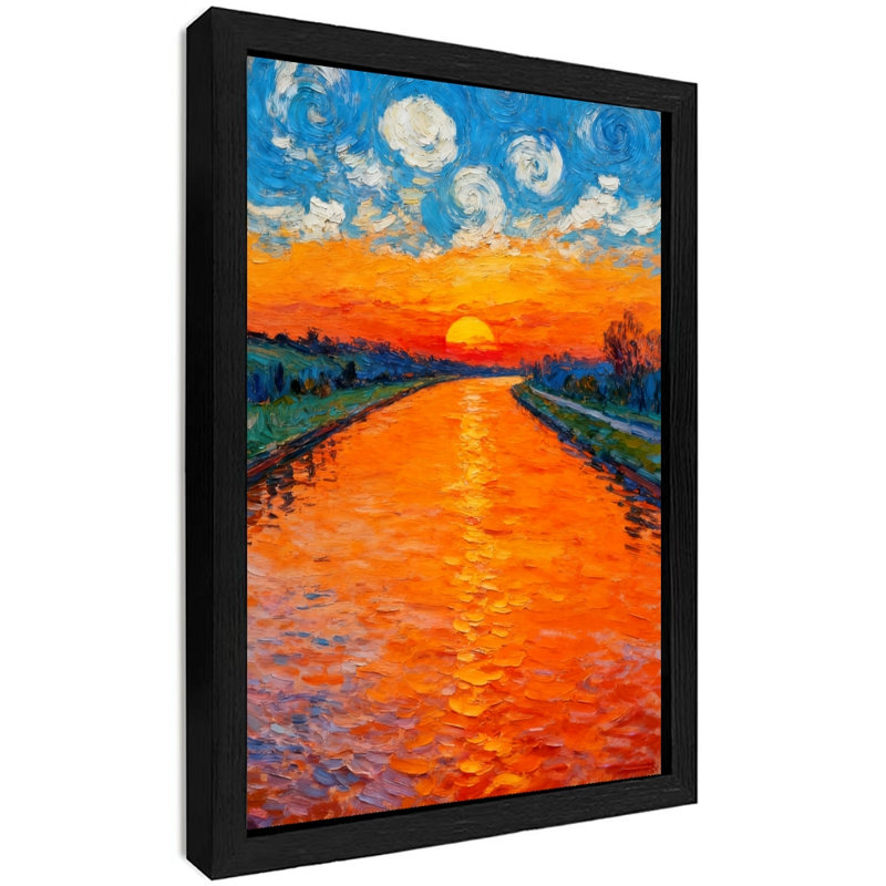 Reproduction d'art encadré noir rétro, H 11 po x l 9 po