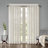 Elegant Solid Crushed Curtain Panel Pair - Modern Sheer Drapes