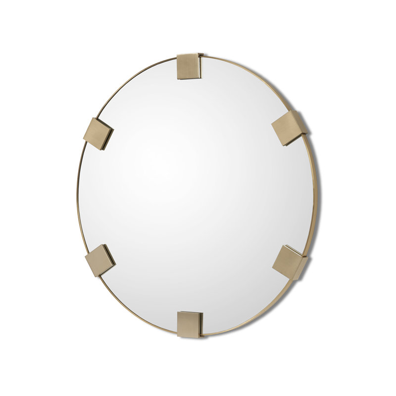 Nippon Flat Metal Beveled Wall Mirror, 36" x 36"