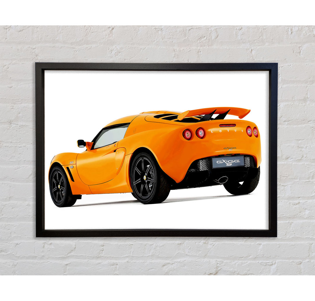 Orange Lotus Elite Rear - Einzelner Bilderrahmen Kunstdrucke auf Leinwand