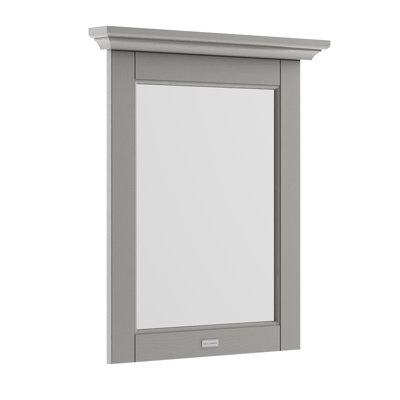 Old London Wood Flat Wall Mirror