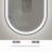 48 Inch Oval LED Front and Backlit Wall Mirror in Black-974619967-974619963