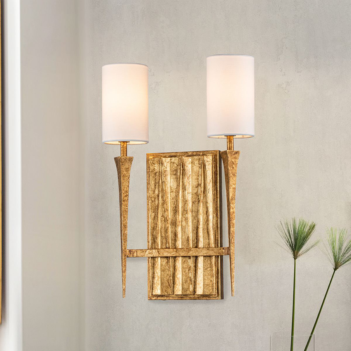 Rosdorf Park Ichael Crest 2 Light Sconce | Wayfair