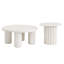 Ensemble de 2 tables basses modernes avec pieds cylindriques et 1 table de bout pour le salon