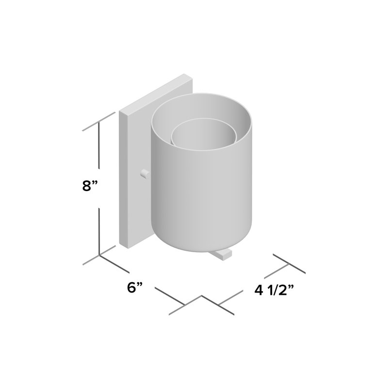 Arie Steel Armed Sconce, Brushed Nickel