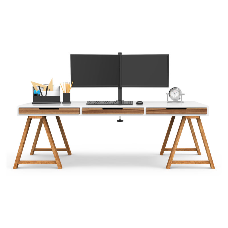 Symple Stuff Multi-Screen Desktop Mount, Black