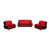 Simili cuir noir / rouge est en rupture de stock