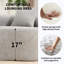 Canapé modulaire incurvé pleine compression incurvé, canapé modulaire en chenille 30D pour appartement et salon, L 110 po, 800 lb, 60 fermeté avec 4 coussins-1094667930
