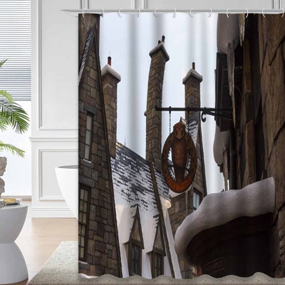 Florida Old Houses Architecture Adventure Usa Shower Curtain with 12 Hooks