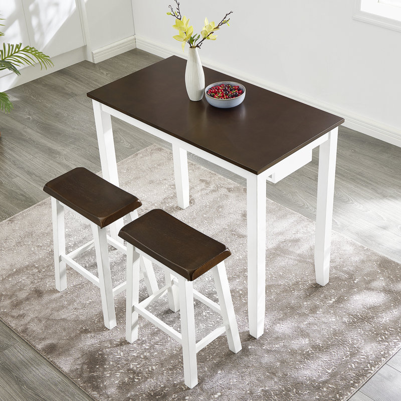 Ensemble de table de bar et de chaises, ensemble de table à manger 3 pièces pour le salon, la salle à manger