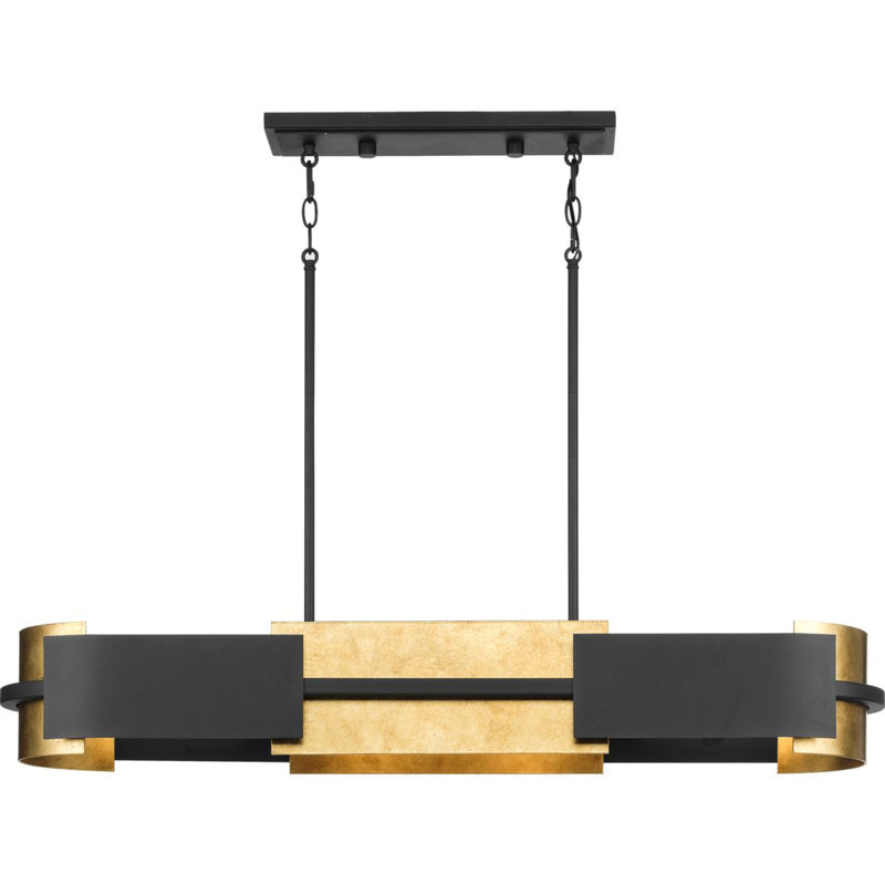 Alexin 4 - Light Kitchen Island Pendant, Black/Gold