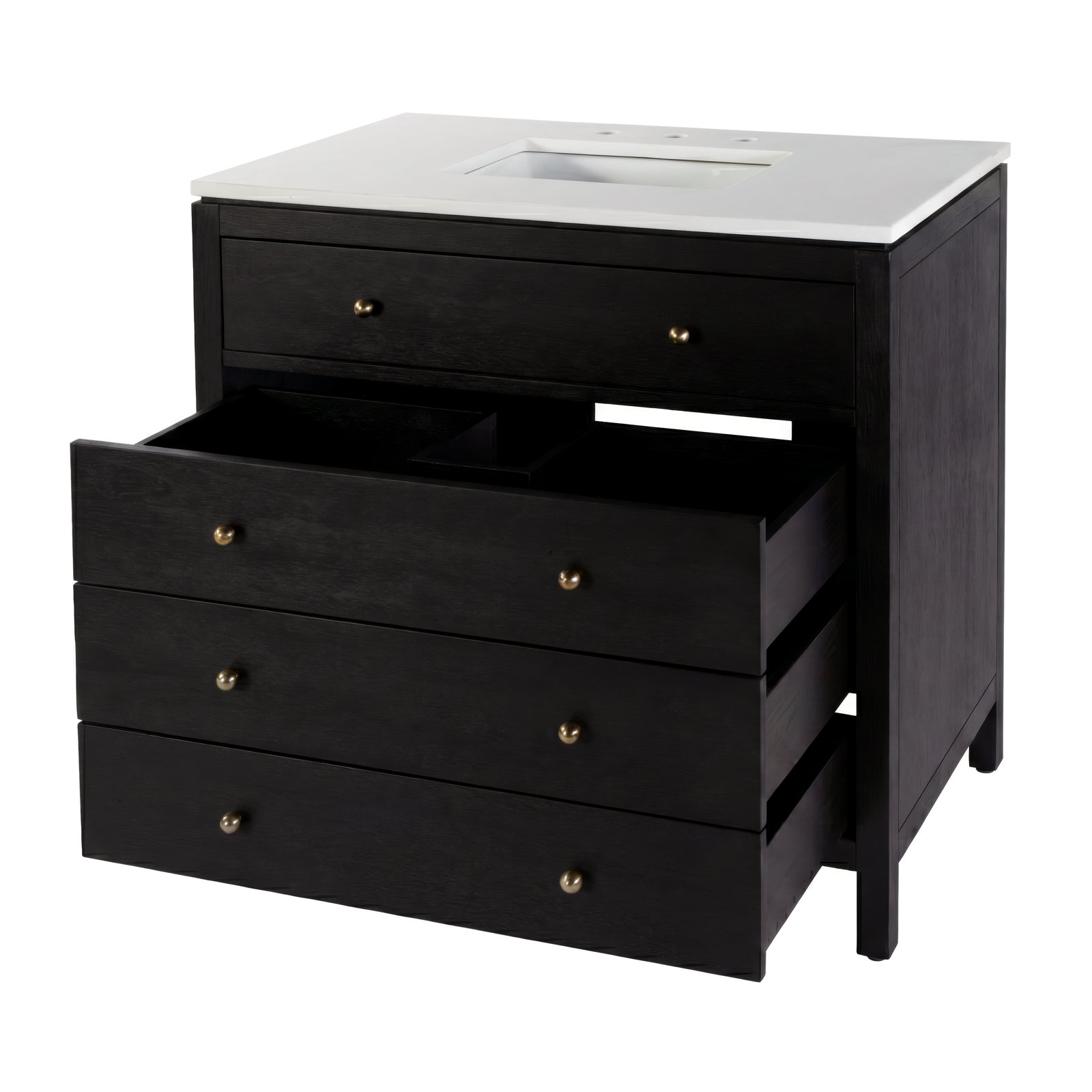 Celine 36" Acacia Single Bathroom Vanity, Coffee