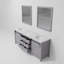 Ensemble de meuble-lavabo double l 84 po x P 22 po et miroirs 34 po Marsyas-2040975047-2040975064