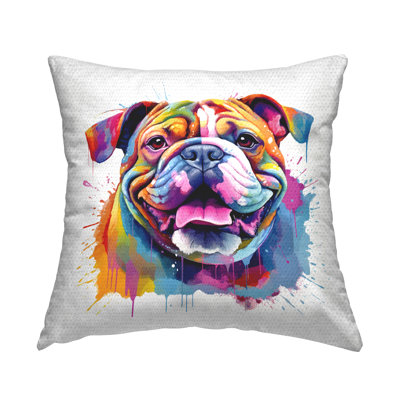 Abstract Indoor/Outdoor Throw Pillow
