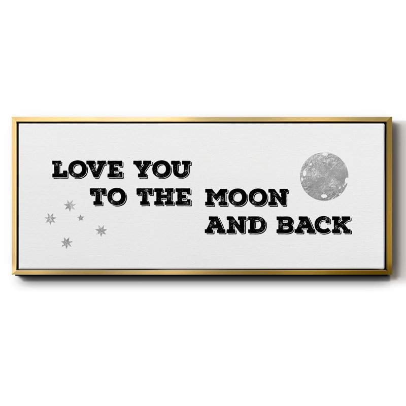 To To Moon and Back - Toile avec cadre, H 24 po x l 60 po