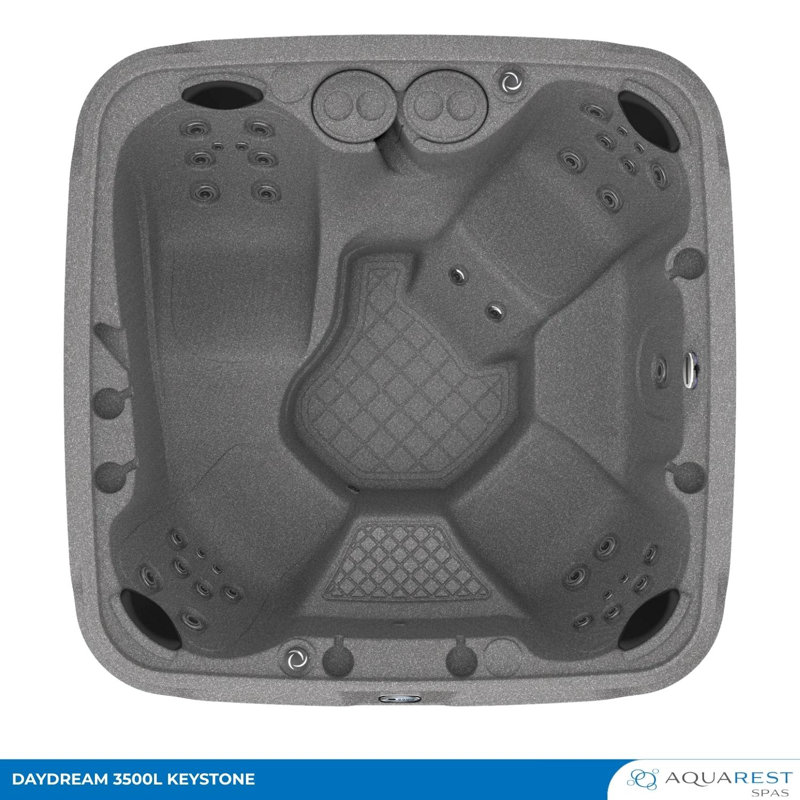 AquaRest DayDream 3500 6-Person 35-Jet Plug & Play Hot Tub with Ozonator, LED Waterfall and Stainless Steel Heater