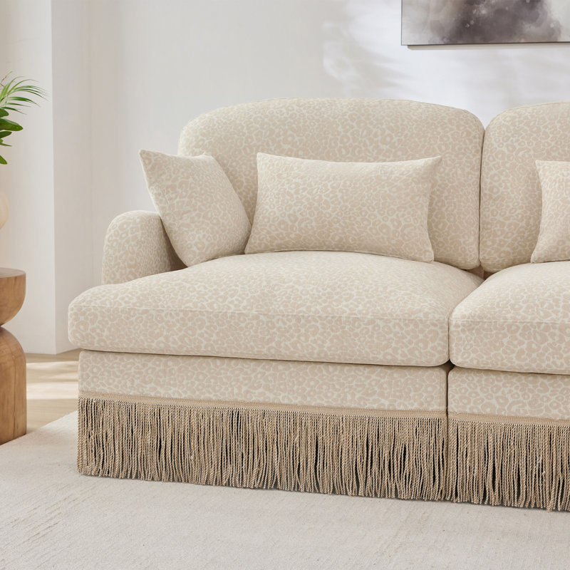 Canapé Comfy Chenille Leopard, Chenille beige