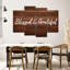 Ensemble de 4 pièces inspirantes et typographiques «Blessed And Grateful», par TimberType Studio-93025806