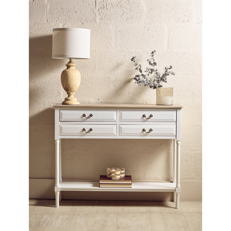 Ramey 113cm Solid Wood Top Console Table