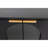 Accent Cabinet Black Lacquered Wooden Cabinet with 4 Glass Doors Sideboard Buffet Server Cabinet Storage Cabinet, for Living Room, Entryway, Hallway, Office, Kitchen and Dining Room