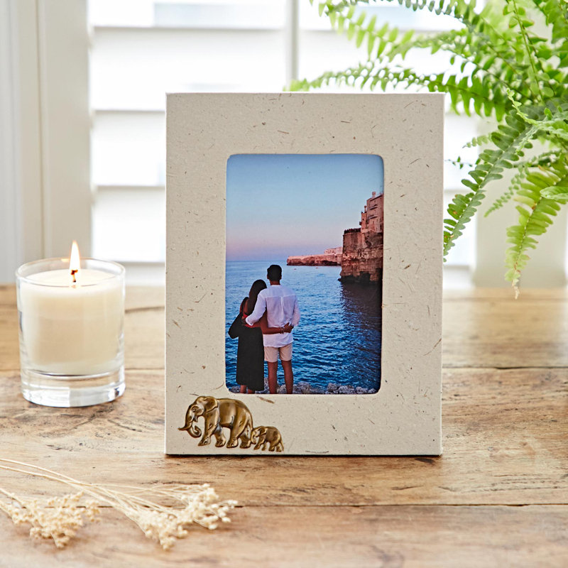 Natural Elephant Dung/Paper Picture Frame