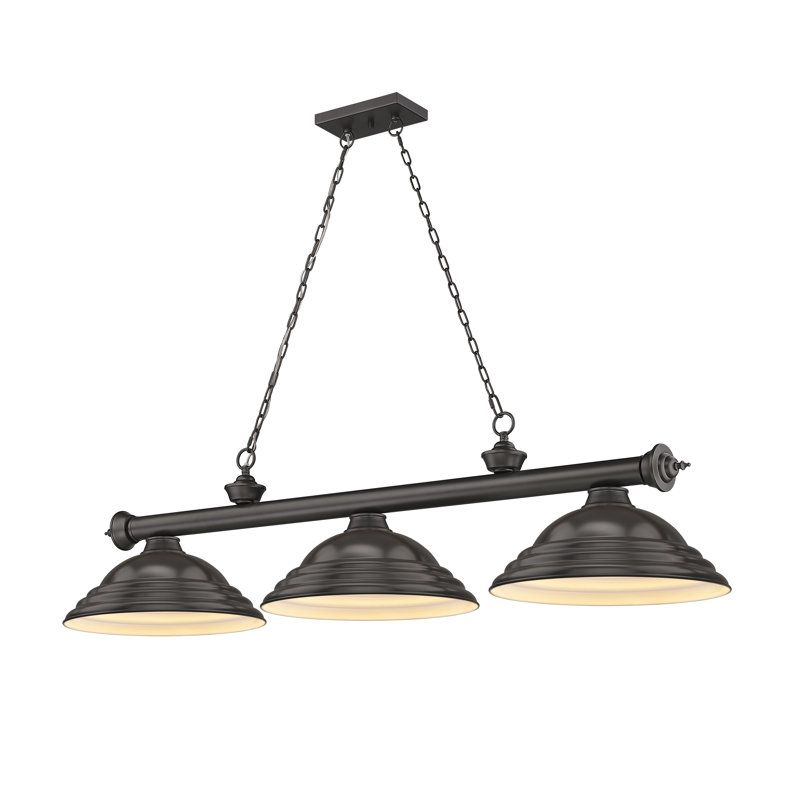 Billard 3 lumières Annaleisa, Bronze, Noir