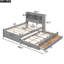 Lit plateforme avec tiroirs gigognes et prises USB-104224638