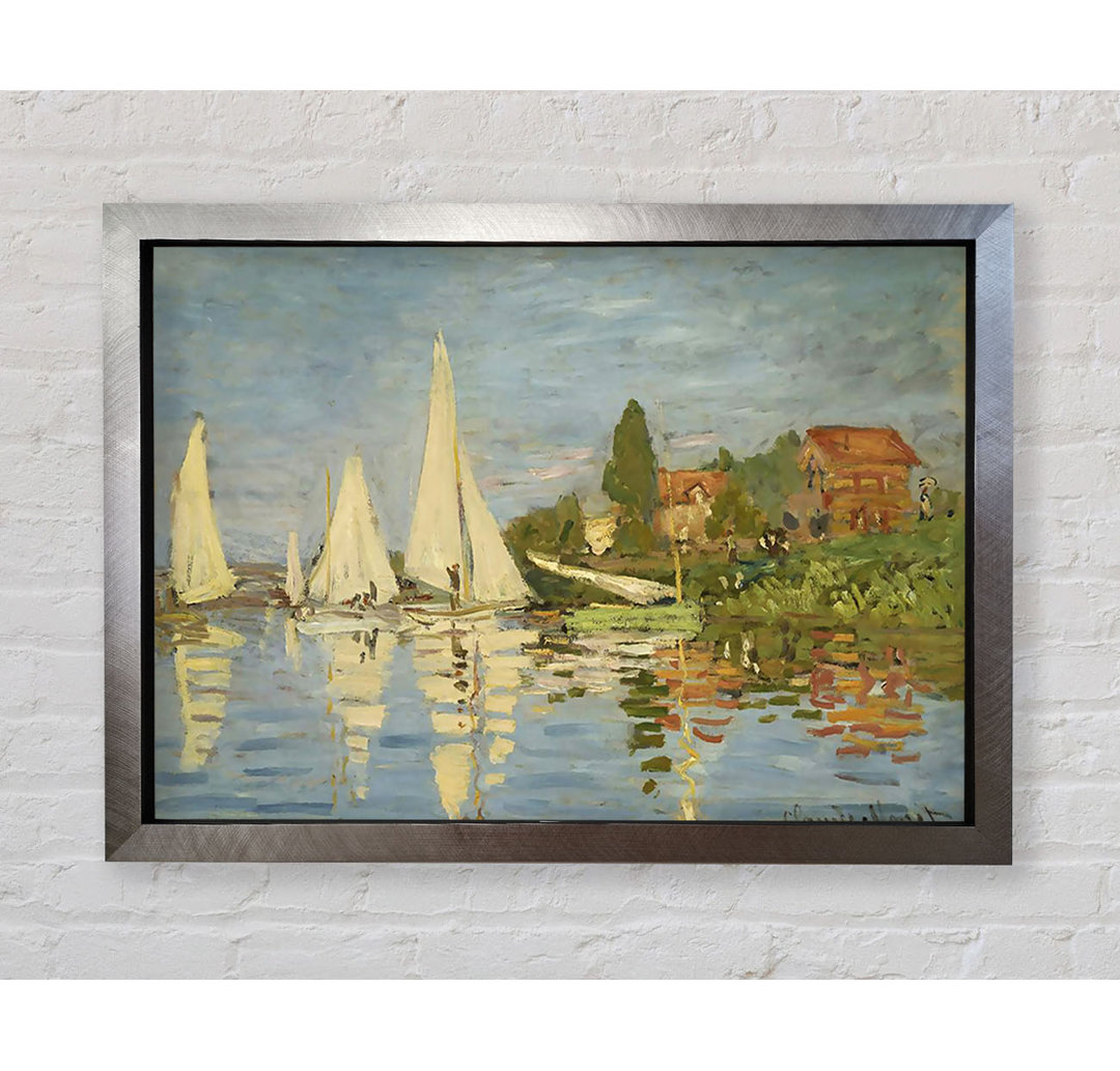 Monet Regatten in Argenteuil - Einzelne Bilderrahmen Kunstdrucke