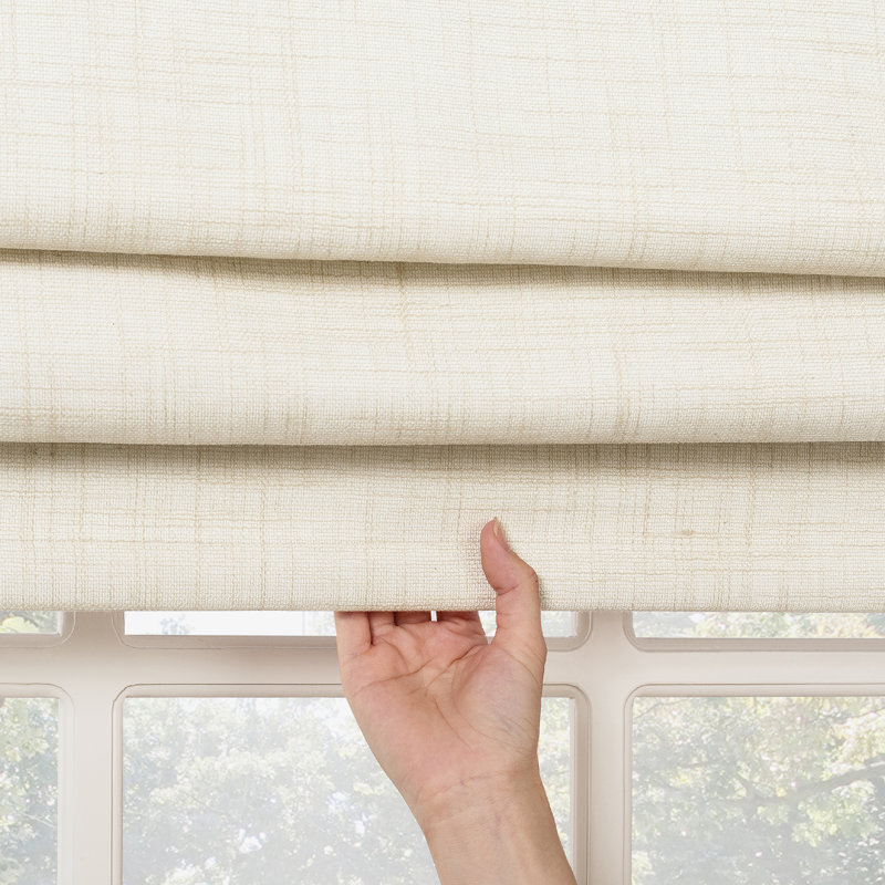  Everton Thermal 100% Blackout Cordless Roman Shade, 31"W x 64"L, Linen