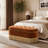 Oval Tufted Bullion Fringe Storage Bench-433287281