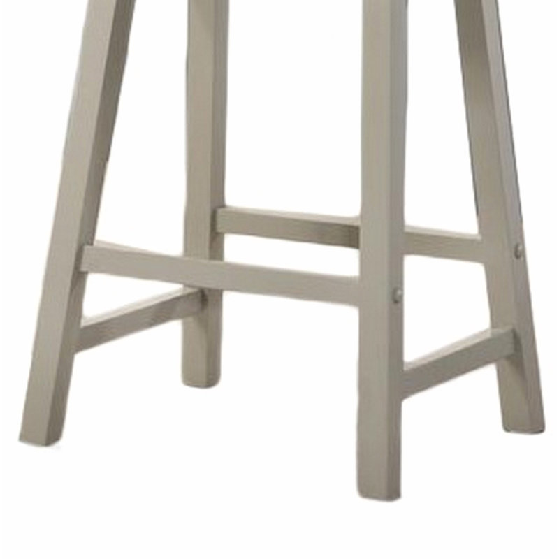 Set 17.5" Of 2 Alonzo Light Gray Backless Ergonomic Counter Height Stool