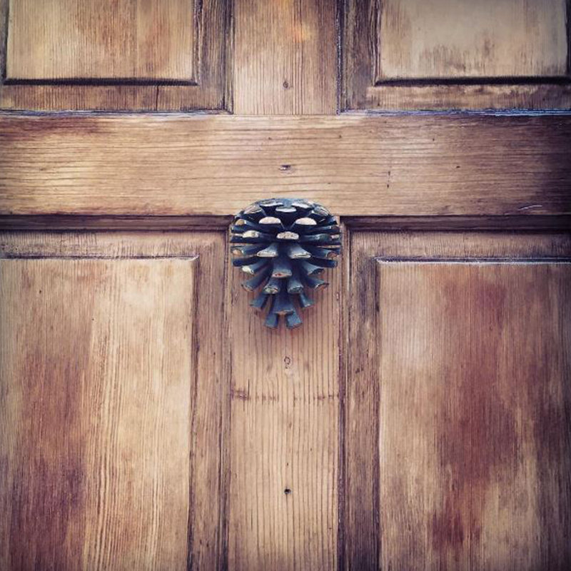 Pinecone Oiled Bronze Solid Brass Door Knocker, 3.25"