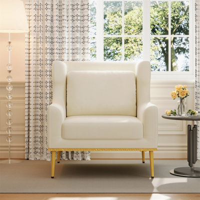 Chaise avec accoudoirs moderne en velours et fauteuil de lecture pour canapé, salon, chambre à coucher ou coin lecture