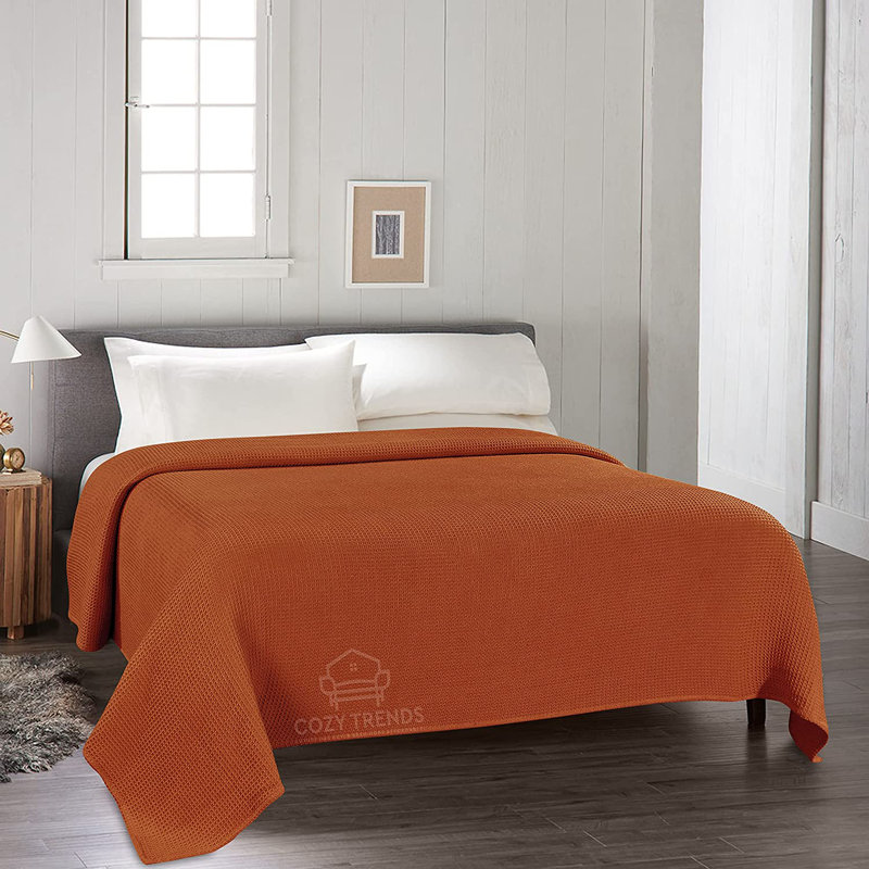 Couverture en coton, Grand, 4, Rouille