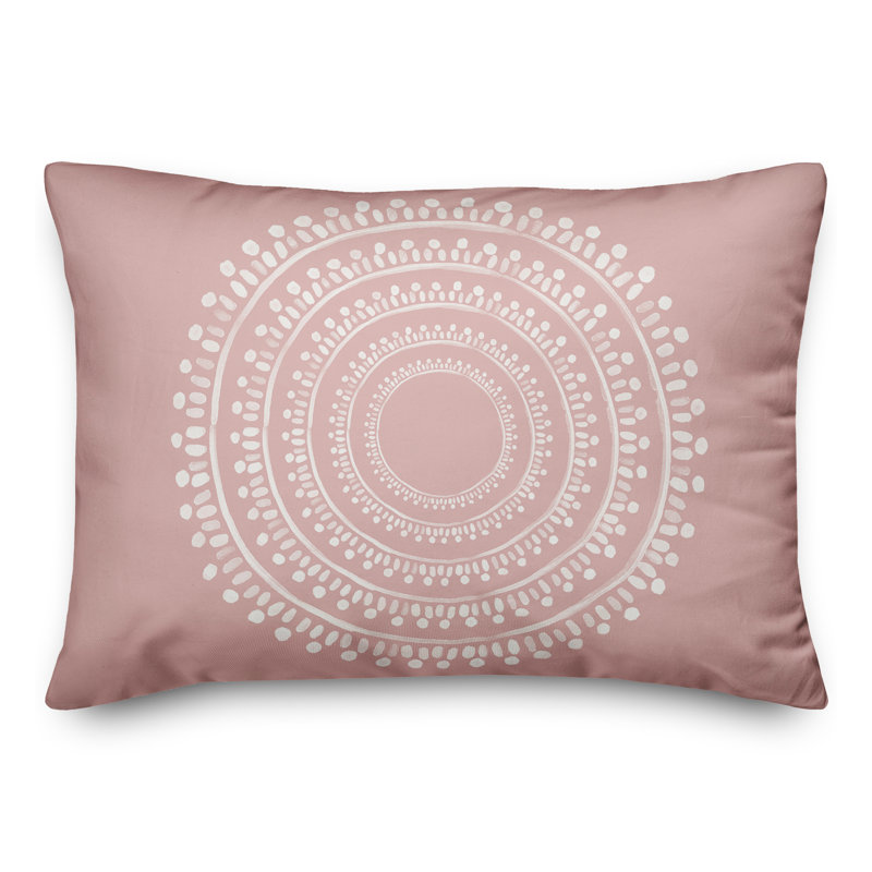 Geometric Throw Pillow, Pink