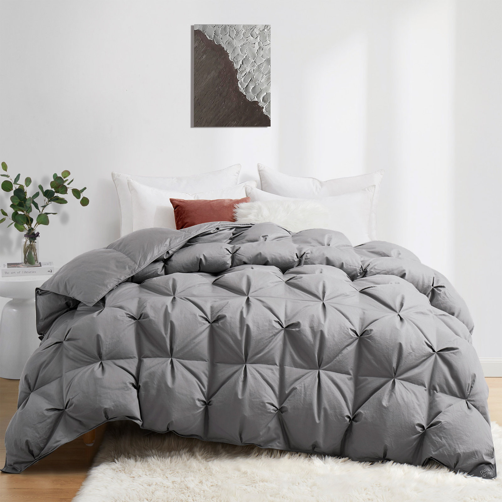 Organic Cotton Comforter Set, Twin, Gray