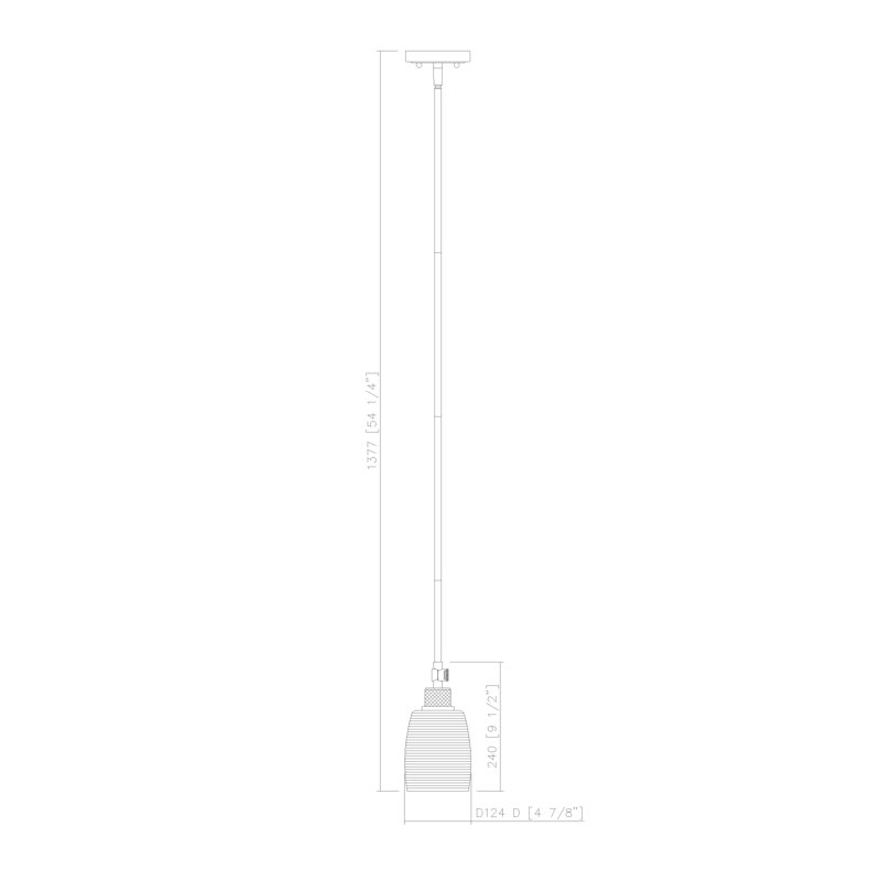 Oglethorpe 1 - Light Single Pendant, Burning Gray, Smoked