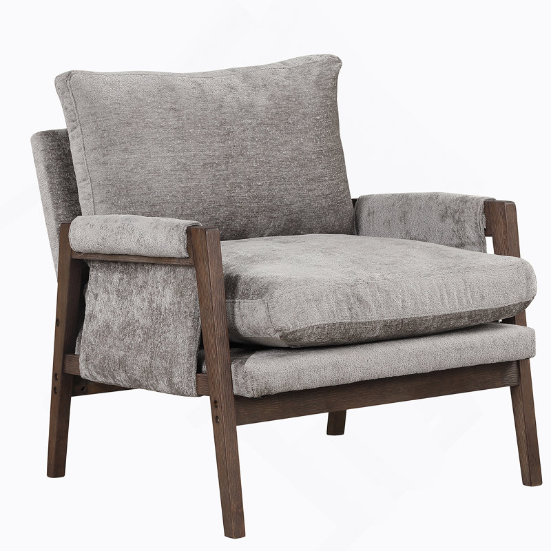 Fauteuil Mid-Century, Gris