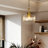 Modern Minimalist Glass Pendant Light, Single Head Hanging Lamp With Warm Light Bulb