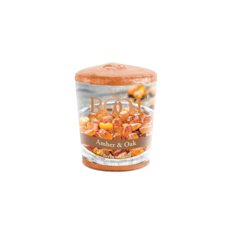 Amber and Oak Scented Votive Candle