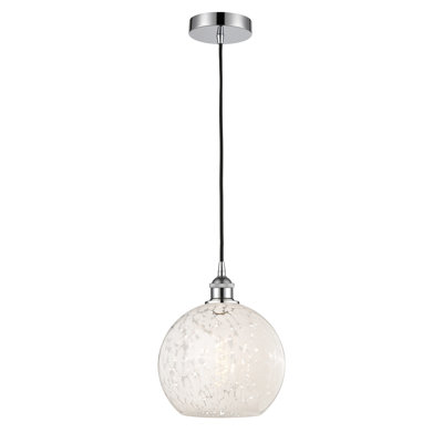 Mini-luminaire suspendu à cordon 1 lumière Edison White Mouchette 6 po-616-G1216