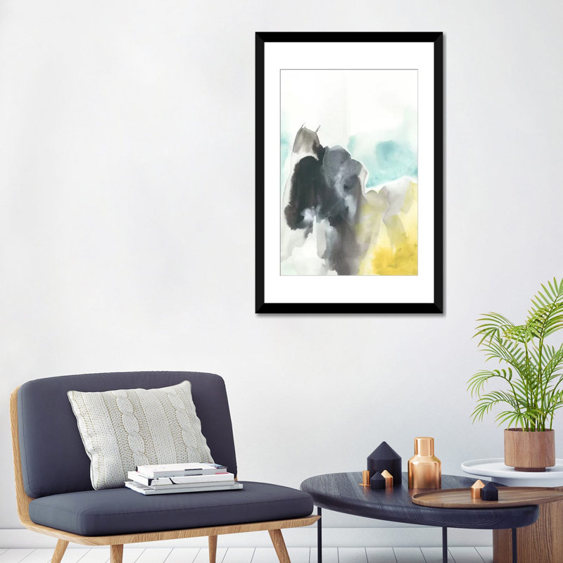 «Geode Mirage I», impression sur toile, Papier beaux-arts encadré noir, Blanc, H 32 po x l 24 po x P 1 po
