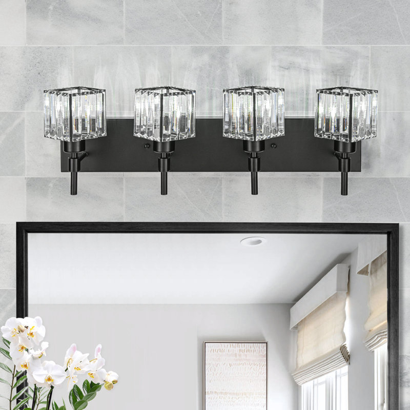 Corless Dimmable Vanity Light, 4, Black