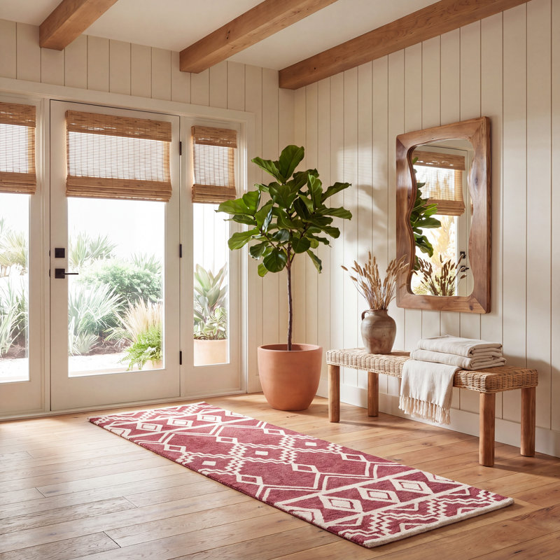Tonsey Hand Tufted Wool Southwestern Rug, Runner 2'3" x 8'