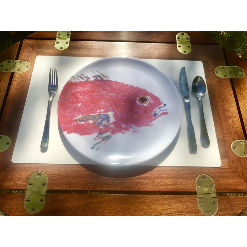 Red Snapper Plate - Ensemble de 8 plats d'inspiration océanique côtière